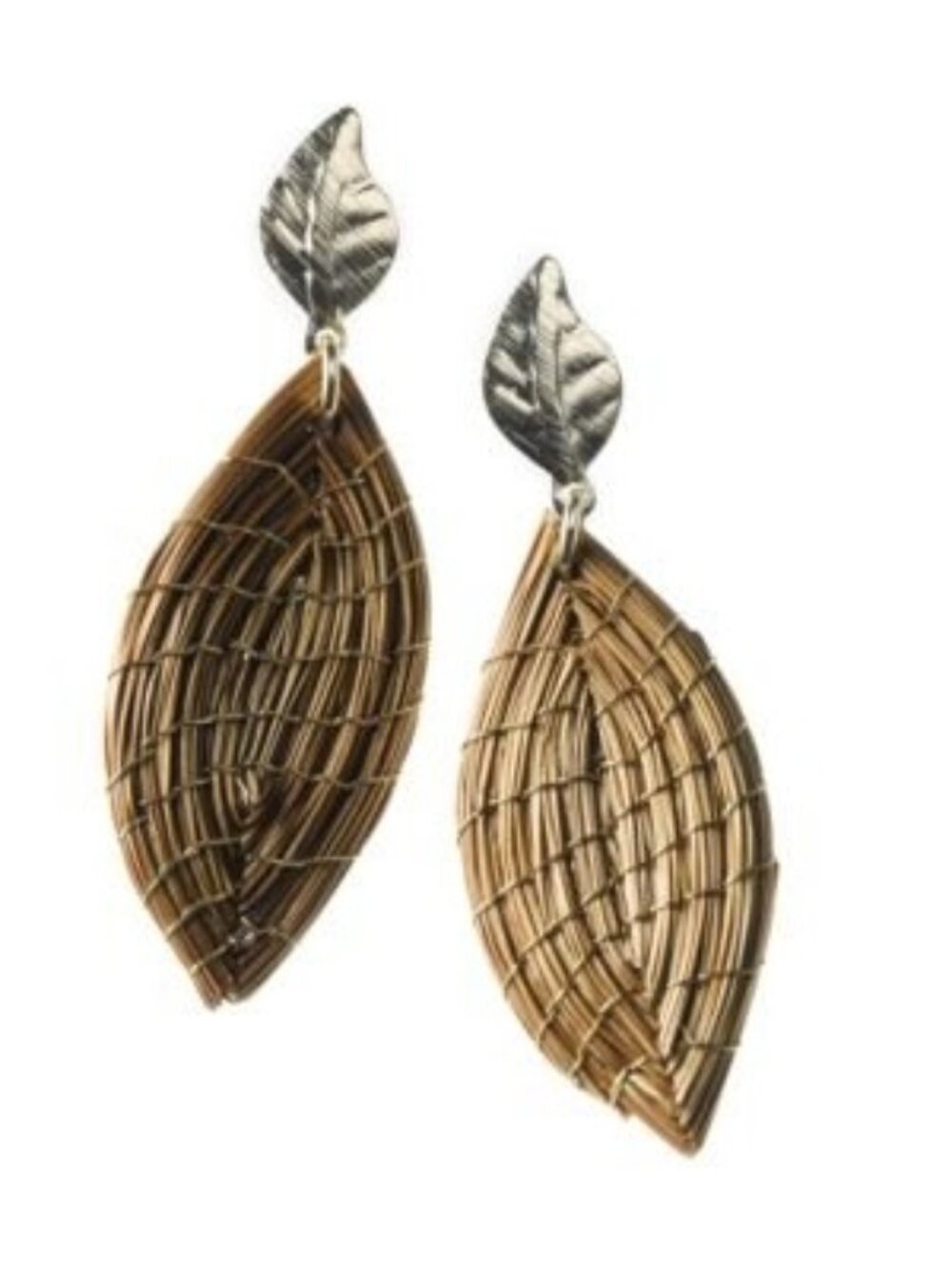 😀 3 for $20 NWT Art da Terra Designer Hand-Crafted Gold Leaf Earrings NEW